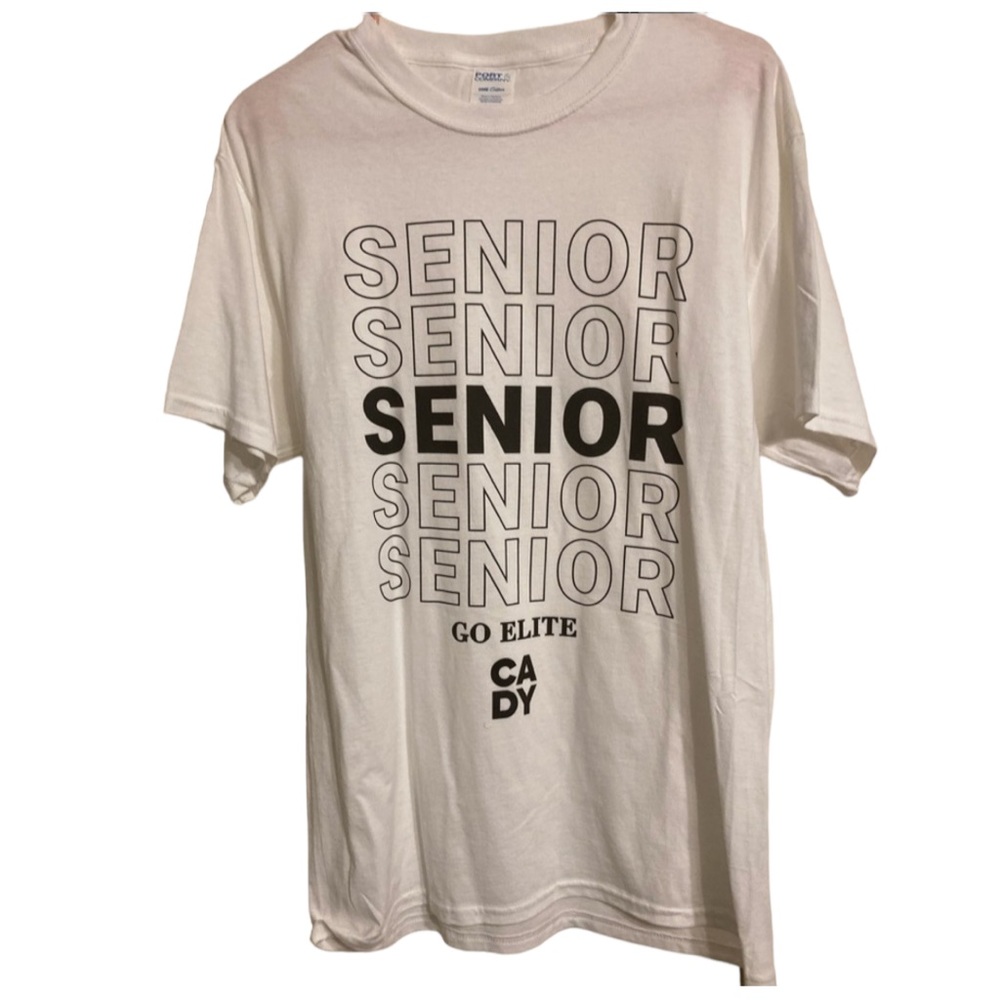 White Senior tee